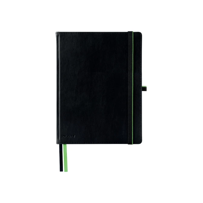 Notitieboek Leitz Complete 187x242mm lijn 160 pagina's 100gr zwart