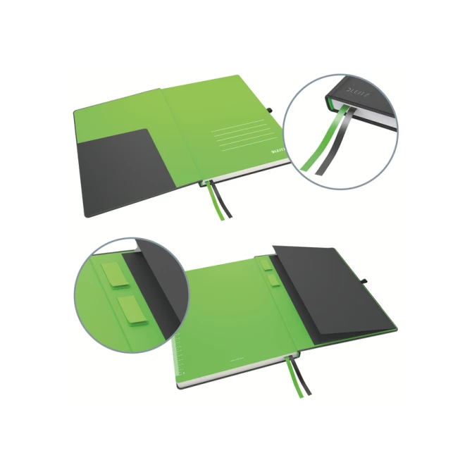 Notitieboek Leitz Complete A5 lijn 160 pagina's 100gr zwart