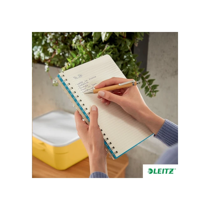 Notitieboek Leitz Cosy B5 160blz 100gr spiraal lijn blauw