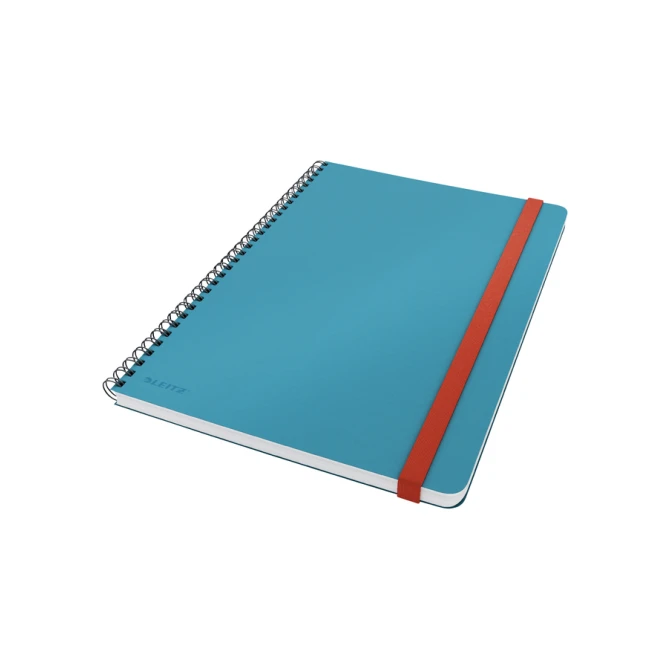Notitieboek Leitz Cosy B5 160blz 100gr spiraal lijn blauw