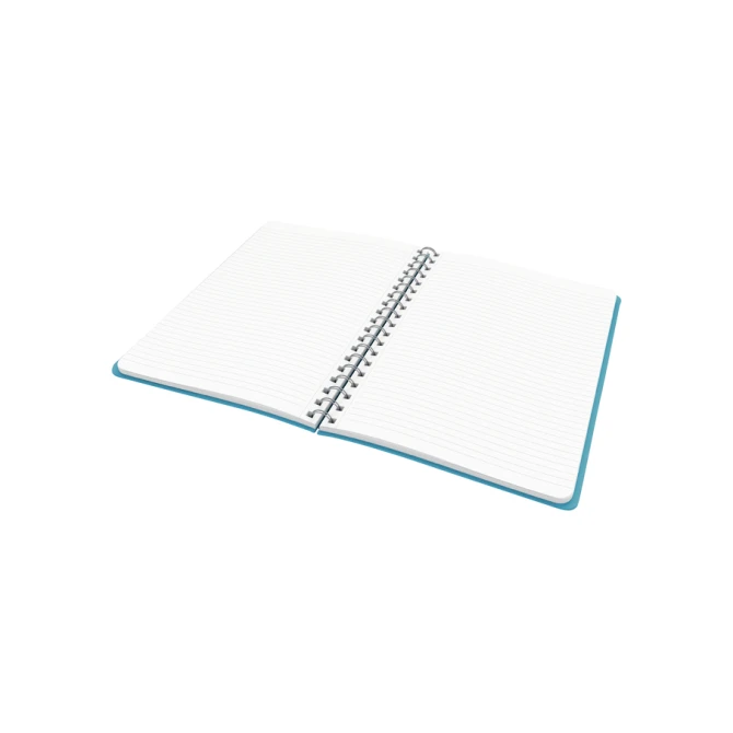 Notitieboek Leitz Cosy B5 160blz 100gr spiraal lijn blauw