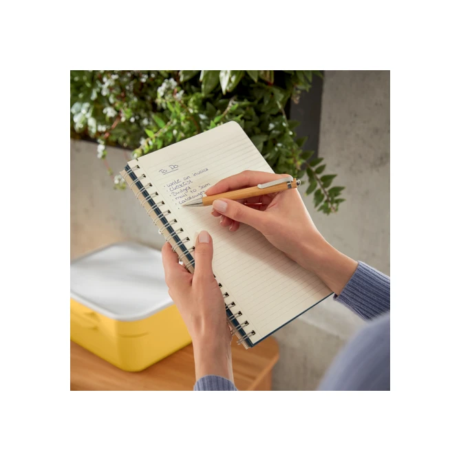 Notitieboek Leitz Cosy B5 160blz 100gr spiraal lijn grijs