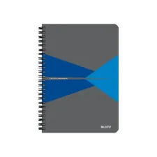 Notitieboek Leitz Office A5 lijn 180 pagina's 80gr grijs blauw