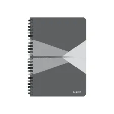 Notitieboek Leitz Office A5 lijn 180 pagina's 80gr grijs grijs