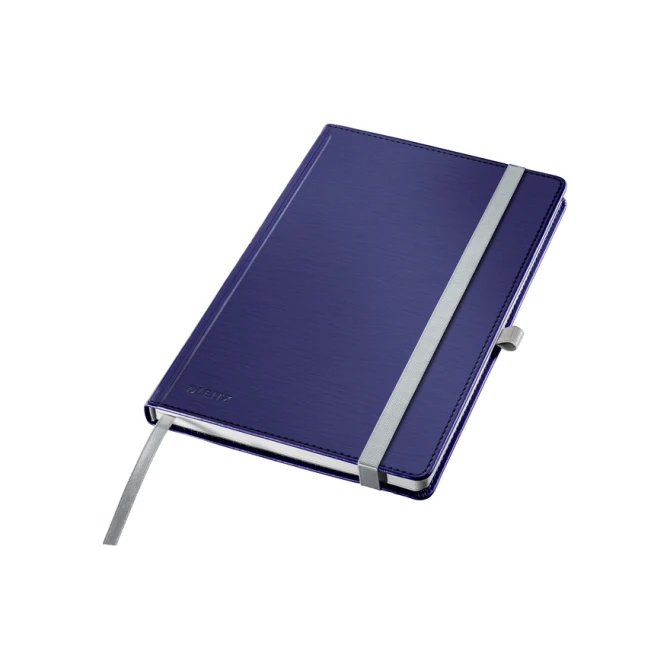 Notitieboek Leitz Style A5 lijn 160 pagina's 100gr blauw