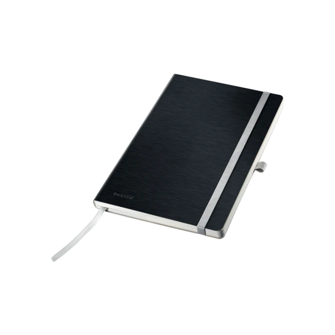 Notitieboek Leitz Style A5 lijn 160 pagina's 100gr zwart