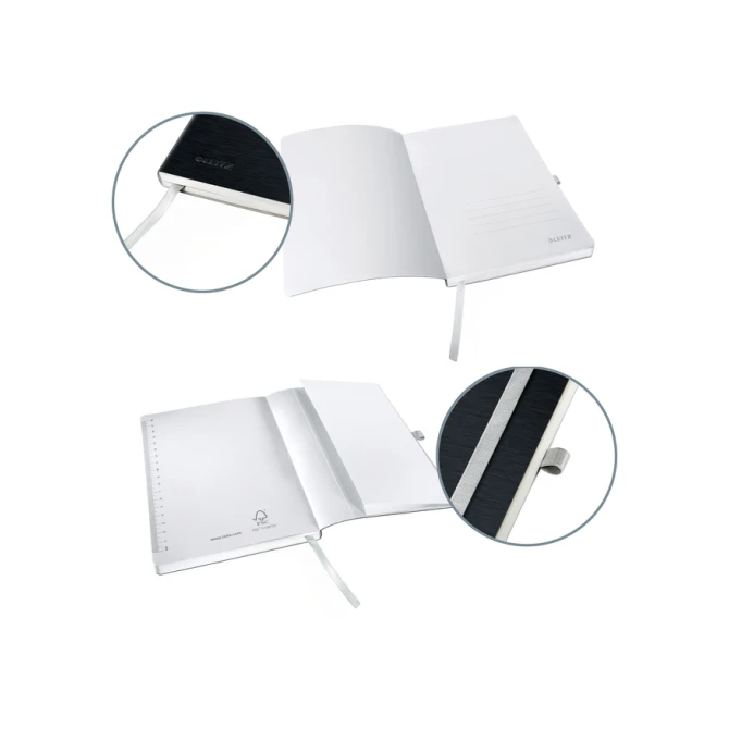Notitieboek Leitz Style A5 lijn 160 pagina's 100gr zwart