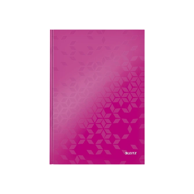 Notitieboek Leitz WOW A4 160 pagina's 90gr lijn roze