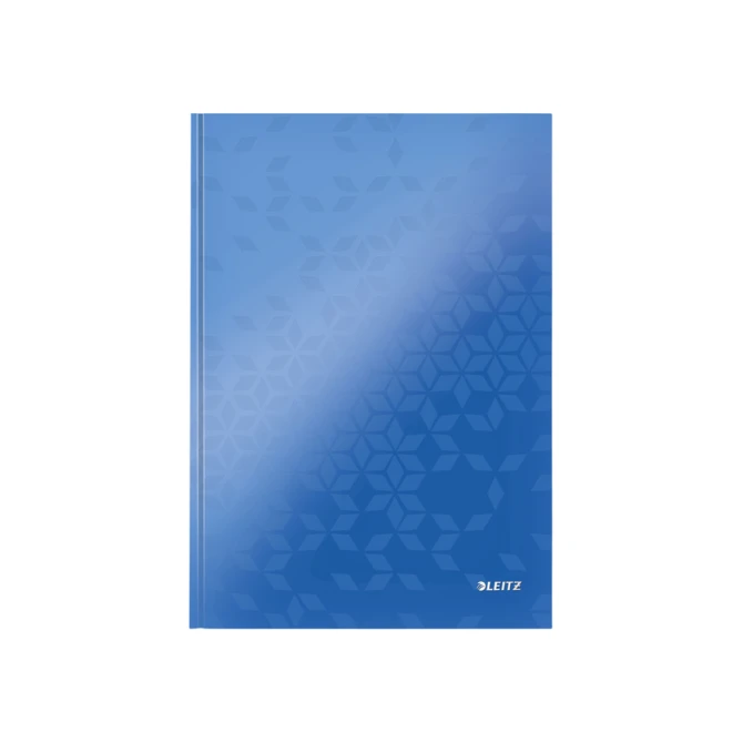 Notitieboek Leitz WOW A4 160blz 90gr lijn blauw