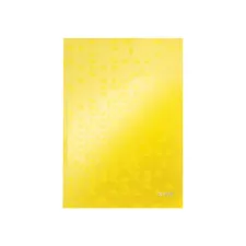 Notitieboek Leitz WOW A4 160blz 90gr lijn geel