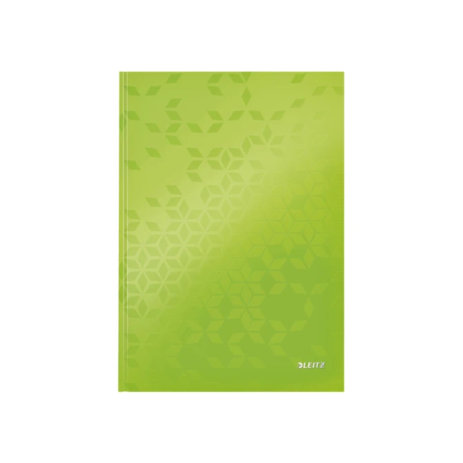 Notitieboek Leitz WOW A4 160blz 90gr lijn groen