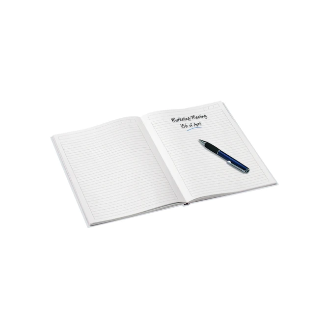 Notitieboek Leitz WOW A4 160blz 90gr lijn wit