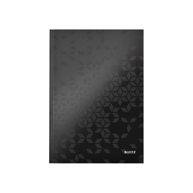 Notitieboek Leitz WOW A4 160blz 90gr lijn zwart