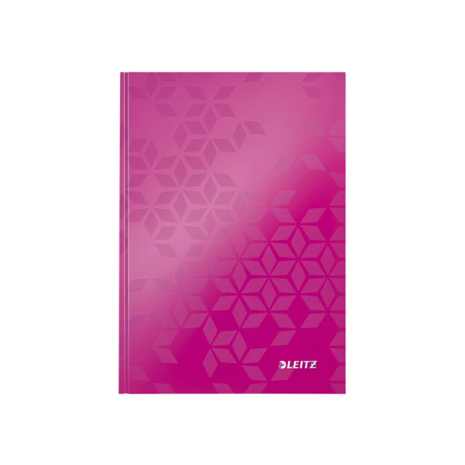 Notitieboek Leitz WOW A5 160blz 90gr lijn roze