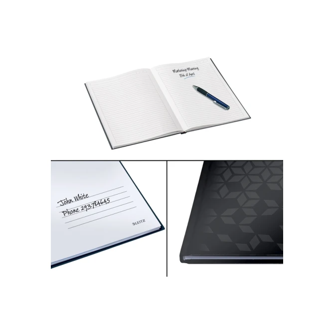 Notitieboek Leitz WOW A5 lijn zwart