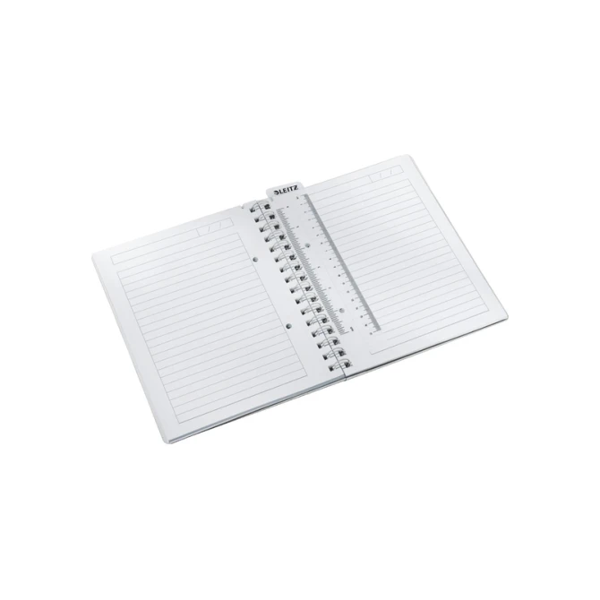 Notitieboek Leitz WOW A5 spiraal PP lijn blauw