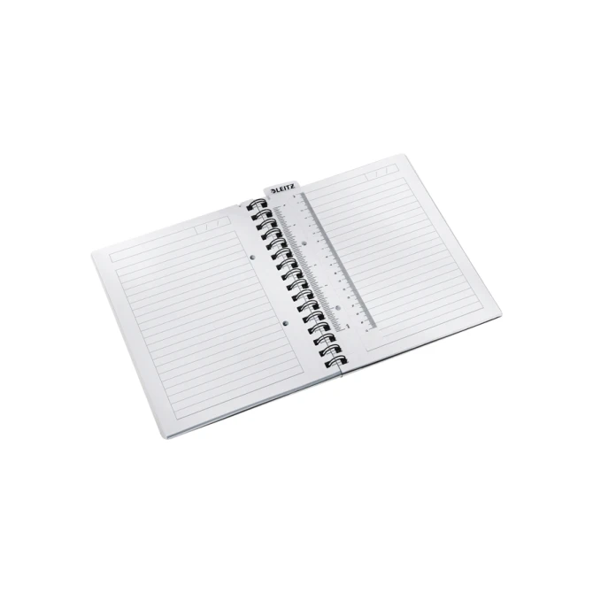 Notitieboek Leitz WOW A5 spiraal PP lijn roze