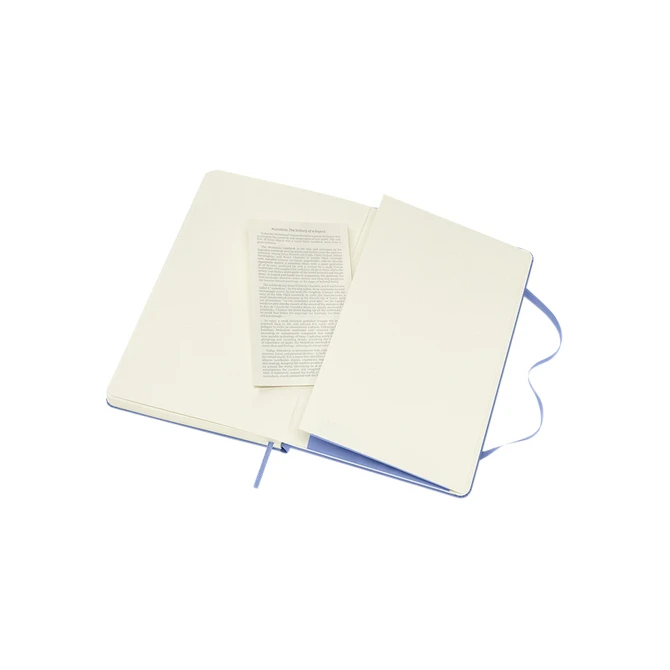 Notitieboek Moleskine large 130x210mm blanco hard cover hydrangea blue
