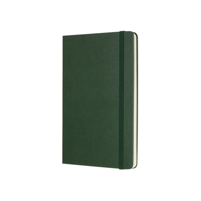 Notitieboek Moleskine large 130x210mm blanco hard cover myrtle green
