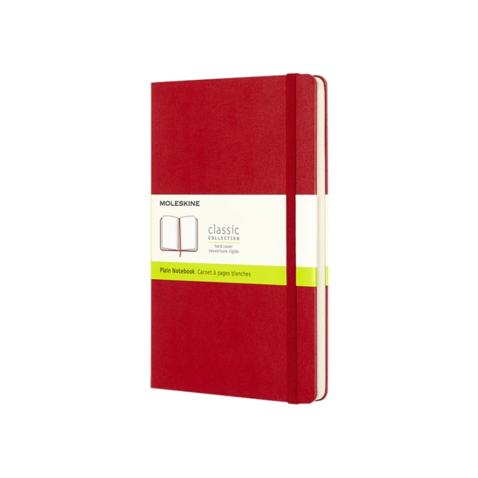 Notitieboek Moleskine large 130x210mm blanco hard cover rood