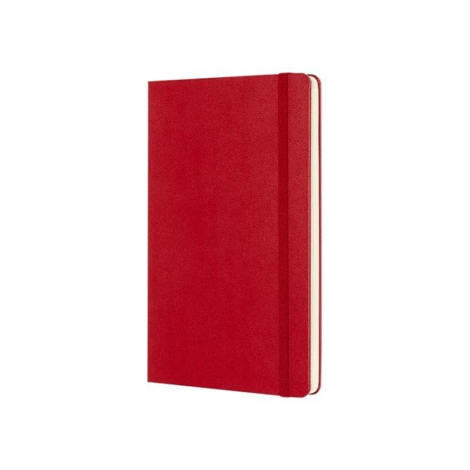 Notitieboek Moleskine large 130x210mm blanco hard cover rood