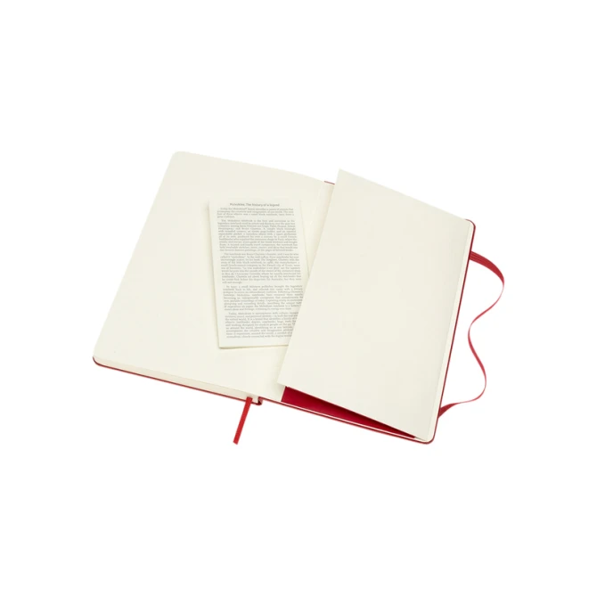 Notitieboek Moleskine large 130x210mm blanco hard cover rood
