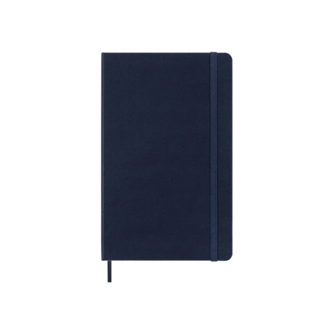 Notitieboek Moleskine large 130x210mm blanco hard cover sapphire blue