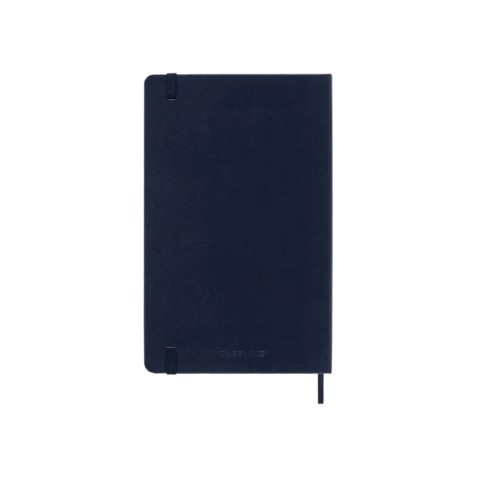 Notitieboek Moleskine large 130x210mm blanco hard cover sapphire blue