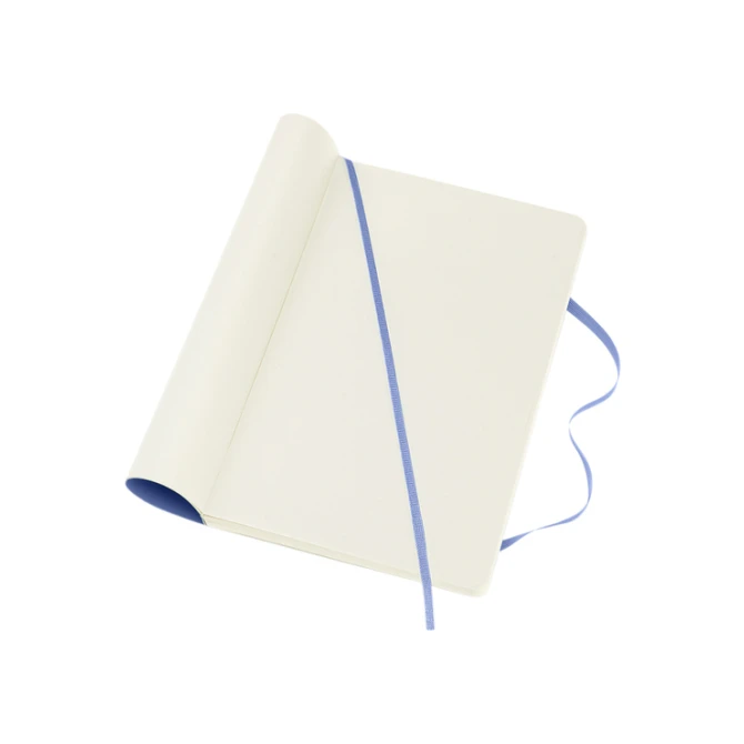 Notitieboek Moleskine large 130x210mm blanco soft cover hydrangea blue