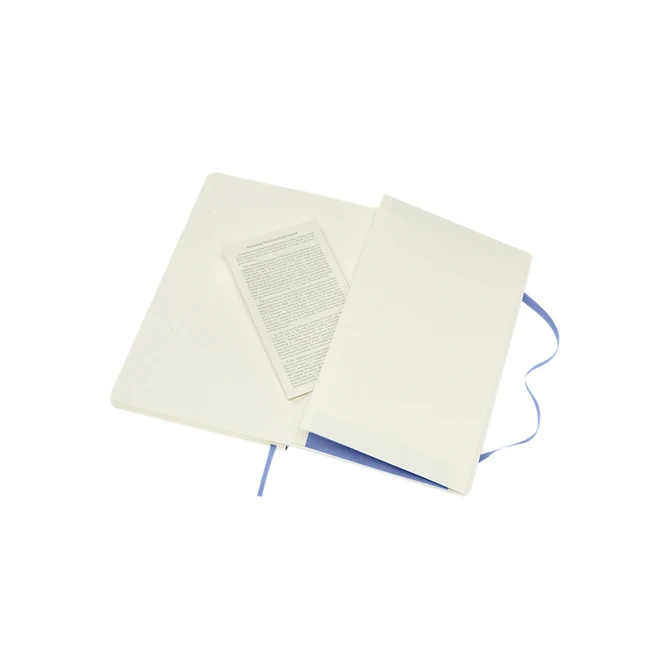 Notitieboek Moleskine large 130x210mm blanco soft cover hydrangea blue