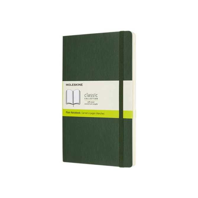 Notitieboek Moleskine large 130x210mm blanco soft cover myrtle green