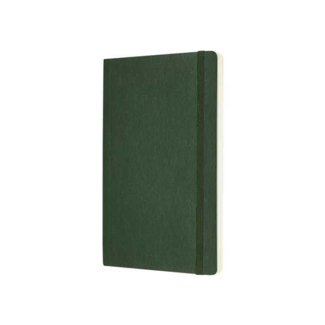 Notitieboek Moleskine large 130x210mm blanco soft cover myrtle green