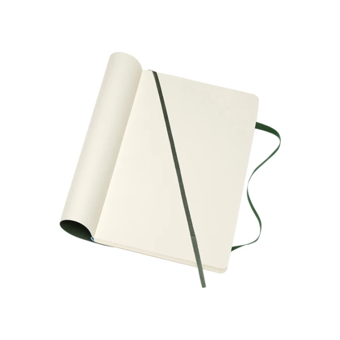 Notitieboek Moleskine large 130x210mm blanco soft cover myrtle green
