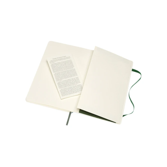 Notitieboek Moleskine large 130x210mm blanco soft cover myrtle green