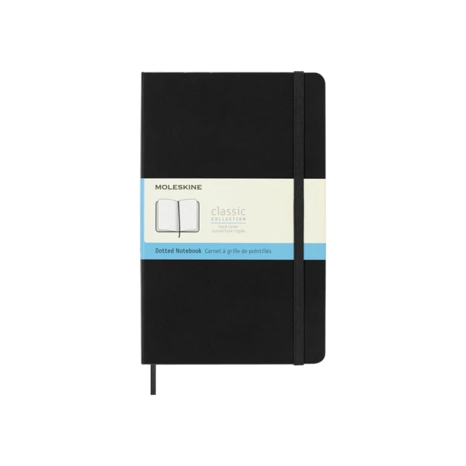 Notitieboek Moleskine large 130x210mm dots hard cover zwart
