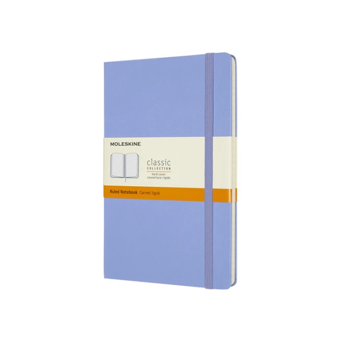 Notitieboek Moleskine large 130x210mm lijn hard cover hydrangea blue