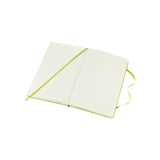 Notitieboek Moleskine large 130x210mm lijn hard cover lemon green