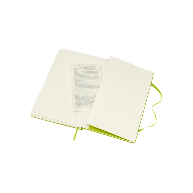 Notitieboek Moleskine large 130x210mm lijn hard cover lemon green