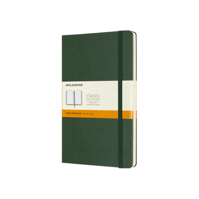Notitieboek Moleskine large 130x210mm lijn hard cover myrtle green
