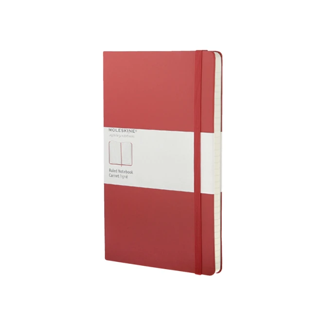 Notitieboek Moleskine large 130x210mm lijn hard cover  rood