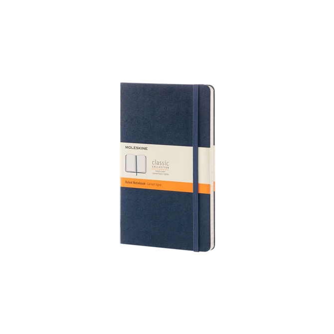 Notitieboek Moleskine large 130X210mm lijn hard cover sapphire blue