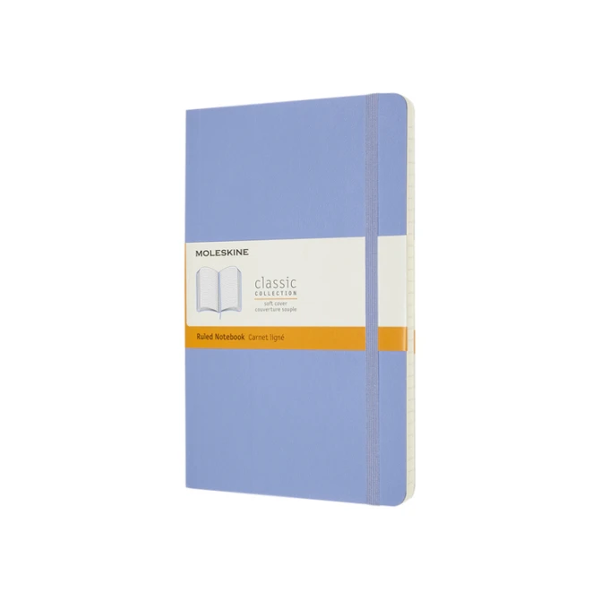 Notitieboek Moleskine large 130x210mm lijn soft cover hydrangea blue