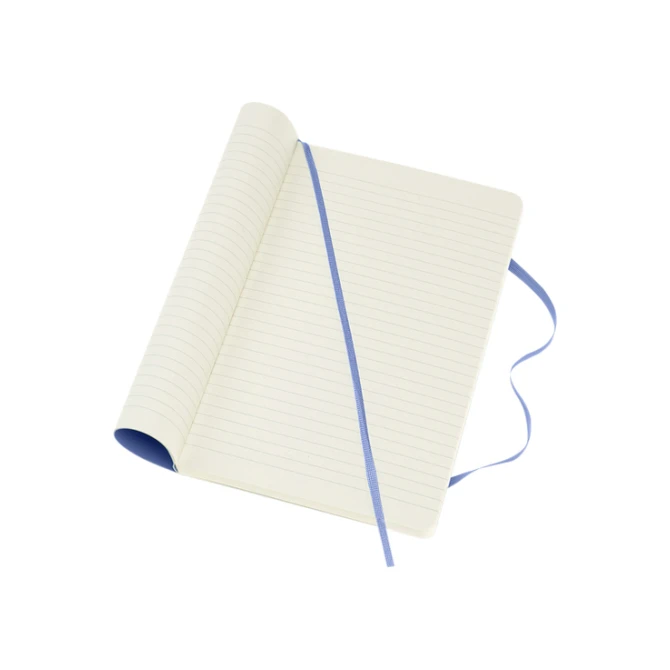 Notitieboek Moleskine large 130x210mm lijn soft cover hydrangea blue