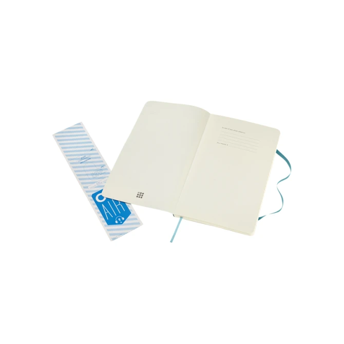 Notitieboek Moleskine large 130x210mm lijn soft cover reef blue