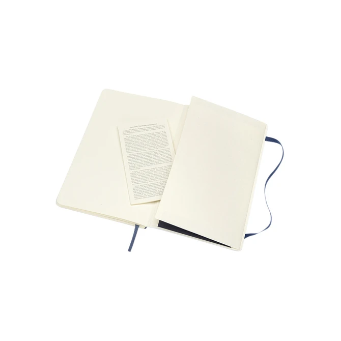 Notitieboek Moleskine large 130x210mm lijn soft cover sapphire blue
