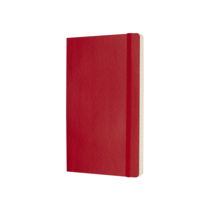 Notitieboek Moleskine large 130x210mm lijn soft cover scarlet red