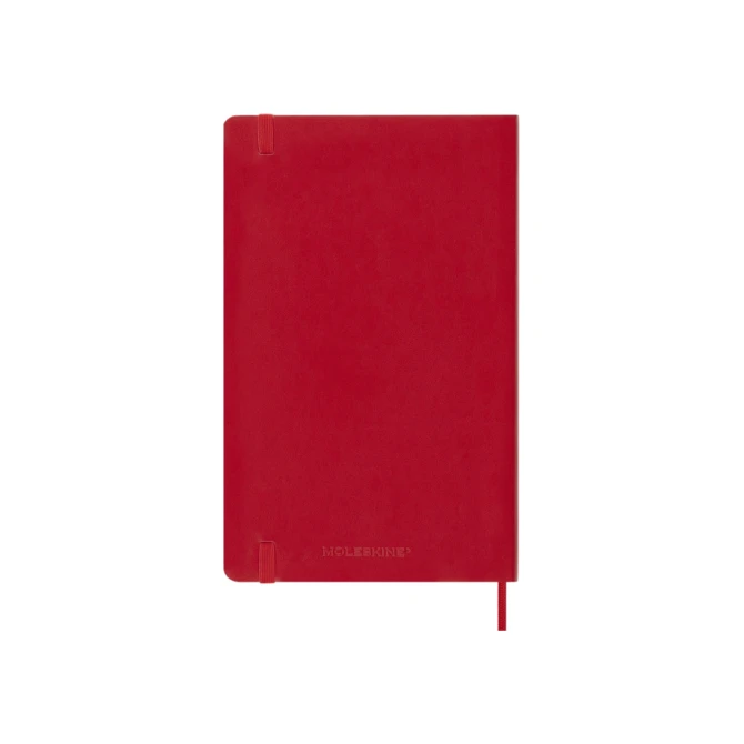 Notitieboek Moleskine large 130x210mm lijn soft cover scarlet red