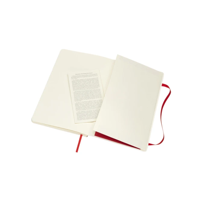 Notitieboek Moleskine large 130x210mm lijn soft cover scarlet red