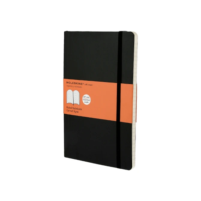 Notitieboek Moleskine large 130x210mm lijn soft cover zwart