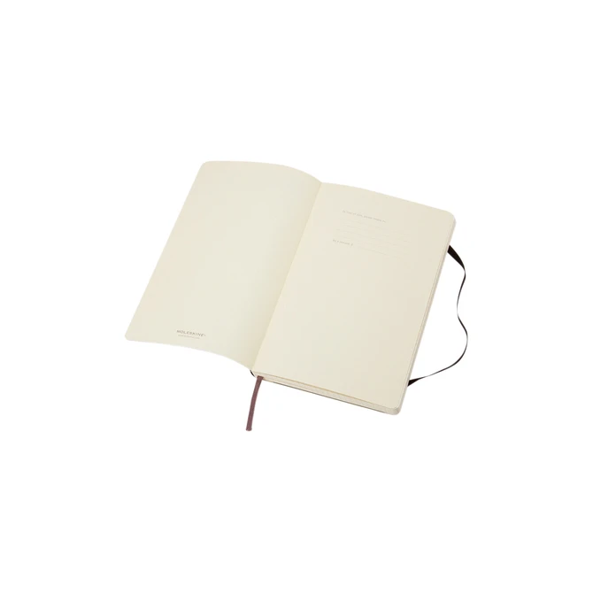 Notitieboek Moleskine large 130x210mm ruit 5x5mm soft cover zwart